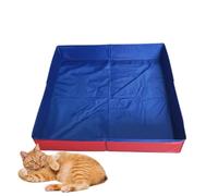 Piscina Per Cani - Vasca Pieghevole In PVC Forma Quadrata Per Animali - Vasca Gioco Compatta per Cuccioli Gatti e Altri Animali