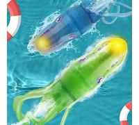 Piscina per Immersioni Subacquee Giocattoli Polipo Elettrico Impermeabile Pesce Sicuro Durevole Gioco di Allenamento per Il Nuoto Giocattolo da Bagno per Bambini, Luce LED Colorato Verde Blu
