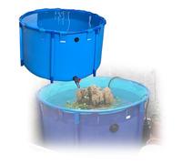 Piscina per pesci in tela, stagno fuori terra, pesce rotondo ispessimento in PVC, grande telone pieghevole all'aperto per pesci prodotti acquatici allevamento stagno (3140L/830GAL-2 x 1 m (D x H)