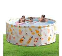 Piscina pieghevole autoportante,Piscina gioco senza gonfiaggio altezza 45 cm | portatile all'aperto svago acquatico per balcone bagno patio giardino garage