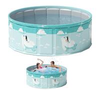 Piscina Pieghevole - Design Non Gonfiabile Pieghevole, Accessori Per Il Nuoto Ivalutare | Famiglia Dei Giochi All'aperto Del Cortile, Vasca Da Bagno Per Bambini, Acqua Gioca A Cani Adulti Che
