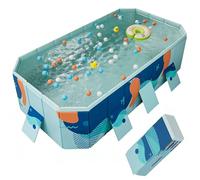 Piscina pieghevole in plastica rigida per adulti, grande, resistente, non gonfiabile, per cortile, giardino, patio, divertimento in acqua