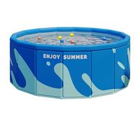 Piscina pieghevole, piscina giochi per famiglie all'aperto, grande ispessita, in PVC, nessuna installazione, piscina per giochi d'acqua, per giardino, esterno, terrazza, casa
