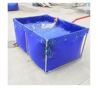 Piscina pieghevole portatile in tela per pesci, 1 x 2 x 1 m, per acquari di emergenza, con occhielli, grande contenitore per koi, versatile serbatoio per acquacoltura per uso esterno