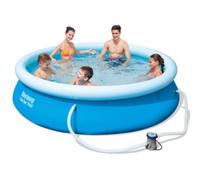 PISCINA PISCINE TONDA TONDE CON ANELLO 305X76H ART. 57270 BESTWAY CON POMPA
