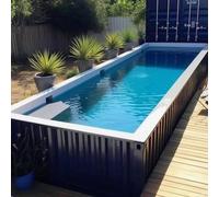Piscina prefabbricata fuori terra con contenitore - Piscina modulare da cortile per esterni