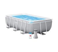 Intex 26784NP Prisma Metal Frame - Piscina Fuori Terra Rettangolare 300x175x80 cm con Pompa Filtro e Scaletta