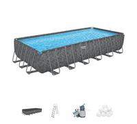 Bestway APX 365 Piscina con bordi Piscina rettangolare 30045 L Grigio