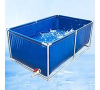 Piscina rettangolare fuori terra per cortile, giardino, terrazza o patio, ideale per bambini, adulti e animali domestici, presenta una struttura in acciaio resistente e un comodo rubinetto