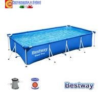 Piscina Rettangolare Steel Pro 56424 Bestway Fuoriterra 400 x 211 x 81 Cm 5700L
