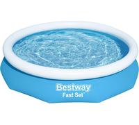 PISCINA ROTONDA BESTWAY FAST SET Ø 305X66CM 3200L BORDO GONFIABILE PER GIARDINO