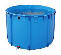 Piscina rotonda fuori terra incorniciata con rivestimento flessibile in PVC, ideale per acquari Koi e pesci rossi