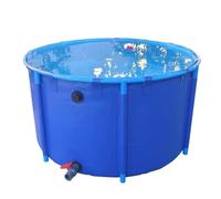 Piscina rotonda fuori terra, serbatoio di stoccaggio dell'acqua pieghevole portatile, piscina di stoccaggio dell'acqua del PVC con uscita dell'acqua, per l'irrigazione all'aperto della cultura di Koi