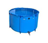 Piscina rotonda in PVC per esterni, in tela, per koi e gamberetti, ideale per giardino, dimensioni 250 x 80 cm