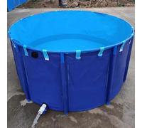 Piscina rotonda per pesci in tela, serbatoio portatile pieghevole con staffa, grande piscina per acquacoltura in PVC per uso esterno/interno, facile da installare e durevole (1,5 x 0,6 m, 1000 l/59 x