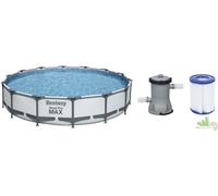 PISCINA ROTONDA TONDA CON TELAIO POMPA FILTAGGIO 427xH84 CM BESTWAY 56595