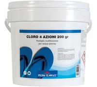 PISCINA SEMPLICE, Cloro 4 Azioni 200g, Trattamento Multi Azione Senza Rame Per A