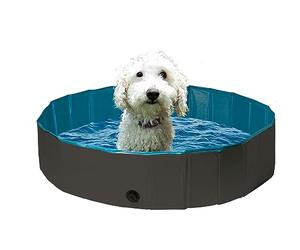 Piscina Splatter Rotondo Grigio scuro/Blu 160x30CM