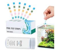 Piscina Test Strips, 100-Piece Water Testing Kit, Sturdy Multifunctional Quick Tester for Pools, Hot Tubs, Spas, Fish Tanks, Ponds, and Backyard or Home Water Maintenance