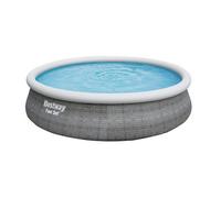 PISCINA TONDA 396x84 BESTWAY FAST SET 57376 finitura rattan completa di pompa