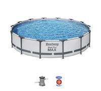 PISCINA ROTONDA TONDA CON TELAIO POMPA FILTAGGIO 427xH84 CM BESTWAY 56595