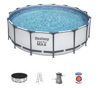 Piscina Tonda Fuori Terra con Telaio e Motore cm 457x122 Steel Pro Max