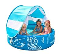 Piscine Da Bambini | Con tettuccio e rete, un giocattolo acquatico non gonfiabile,120 x 30 cm Piscina Pieghevole per Bambini,Per Utilizzo Esterno, Patio, Spiaggia, Viaggio e
