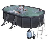 KITPROV618GF PISCINA FUORI TERRA PANNELLI OVALE GRE GRANADA 610X375XH132 CM