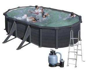 PISCINE FUORITERRA OVALI GRE GRANADA KIT POROV GF 618 - CM.610x375xH132