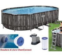 Bestway 5611R piscina fuori terra Piscina con bordi Piscina ovale 20241 L Legno