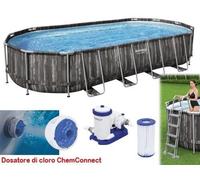 PISCINE FUORITERRA OVALI STEEL SET BESTWAY 5611T CM.Ø732x366xH122