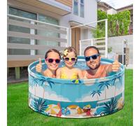 Piscine per cortile portatile impermeabile pieghevole rotondo | Piscina non gonfiabile di Per l', dentro ed all'aperto, giardino, cortile, patio, prato, parco dell'acqua, festa