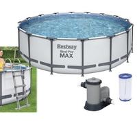 PISCINE PISCINA TONDA FUORITERRA STEEL PRO MAX SET BESTWAY 5612Z CM.Ø488xH122