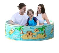 Piscine Pliable Non Gonflable pour - Bassin Extérieur Portable en PVC Imperméable | Piscine Dépliable Économique pour Jardin, Terrasse, Fêtes d’Eau, Jeux Aquatiques et Baignade Été
