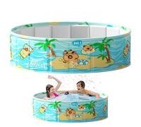 Piscine Pliable Non Gonflable pour - Bassin Extérieur Portable en PVC Imperméable | Piscine Dépliable Économique pour Jardin, Terrasse, Fêtes d’Eau, Jeux Aquatiques et Baignade Été