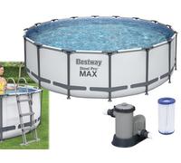 Bestway Piscina fuori terra 5612Z Steel Pro Max rotonda 488×H122 cm completa