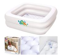 PISCINETTA BAGNETTO GONFIABILE PER BAMBINI PORTATILE 86X86X25 CM VIAGGIO 51116