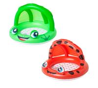 Piscinetta gonfiabile per bambini con tettuccio - ranocchia/coccinella, 97 × 66 cm