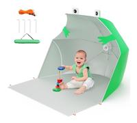 Piscinetta Neonato Spiaggia,Tenda Bambini Pop Up Con Mini Piscina,Tenda Per Neonati Pieghevole Portatile Protezione Solare Anti-Uv 50+,Tenda Spiaggia Adatto Per Spiaggia, Parco, Campeggio,Rana