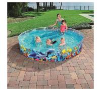 PISCINETTA PISCINA RIGIDA PVC PER BAMBINI 3 ANNI+ FANTASIA MARINA 244X46CM 55031