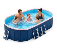 Piscinetta Rettangolare Rigida Fuori Terra, Vasca Familiare Non Gonfiabile