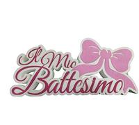 Piscitelli Antonietta Decorazione POLISTIROLO Il Mio Battesimo con Fiocco Rosa