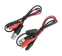 Pissente 2 Pcs Cavo della Sonda di Prova Dell'oscilloscopio, Spina Maschile BNC a a Doppio Alligatore 0,5 M in PVC Isolato per L'elettronica della Scuola di Laboratorio Elettrico