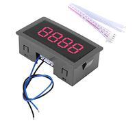 Pissente 4 Digit LED Display Counter, Bright Clear Digital Panel Meter with Power Failure Memory for Automation Equipment and Test Devices (rosso)