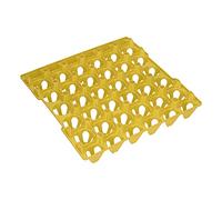 Pissente 5 Pezzi di Plastica per Uova, Cassette per Uova, Vassoio per da 30 Celle, 11,3 X 11,1 Pollici, Portauova Impilabile per Stoccaggio, Trasporto, Domestica, Pollaio, Uso in fattoria. (YELLOW)