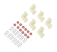 Pissente 6 Pezzi di Connettori per Fluidi a Forma di L, Design in Plastica e Silicone, Installazione Senza Problemi, Flusso D'acqua Silenzioso per gli Utenti di Macchine da caffè