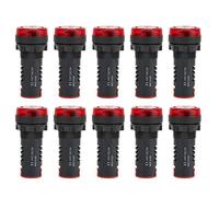Pissente Buzzer Flash, Cuzzer LED 10 Pcs AD16-22SM INDICATORE LAMPAGGIO LAMPAGGIO LAMPAGGIO AC/DC24V con Base a Prova di Polvere Inferiore per Attrezzature di Fabbrica, Nave