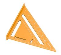 Pissente Carpenter Quadrato in Alluminio Triangoler Triangleruler Carpenter Righello Accurato 45 e 90 Gradi per il Taglio Quadrato di Marcatura Angolare, Lato Lungo 18,5 Cm, Lato Corto (GOLD)