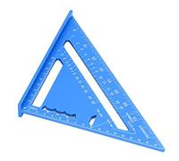 Pissente Carpenter Quadrato in Alluminio Triangoler Triangleruler Carpenter Righello Accurato 45 e 90 Gradi per il Taglio Quadrato di Marcatura Angolare, Lato Lungo 18,5 Cm, Lato Corto (BLUE)