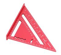 Pissente Carpenter Quadrato in Alluminio Triangoler Triangleruler Carpenter Righello Accurato 45 e 90 Gradi per il Taglio Quadrato di Marcatura Angolare, Lato Lungo 18,5 Cm, Lato Corto (rosso)